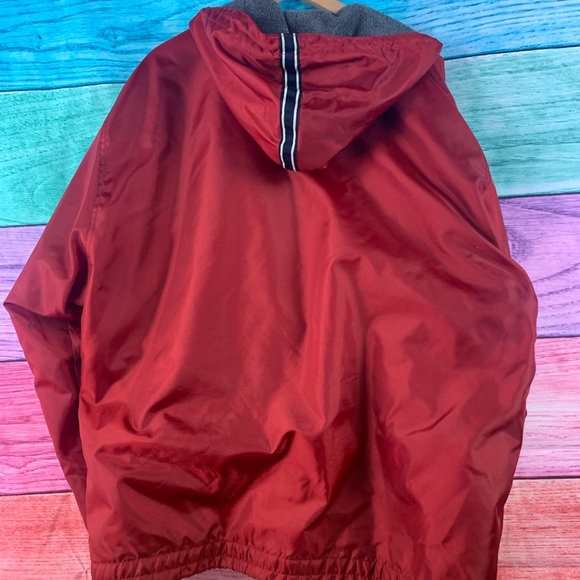 ABERCROMBIE & FITCH men’s red waterproof windproof varsity winter jacket - Picture 4 of 14